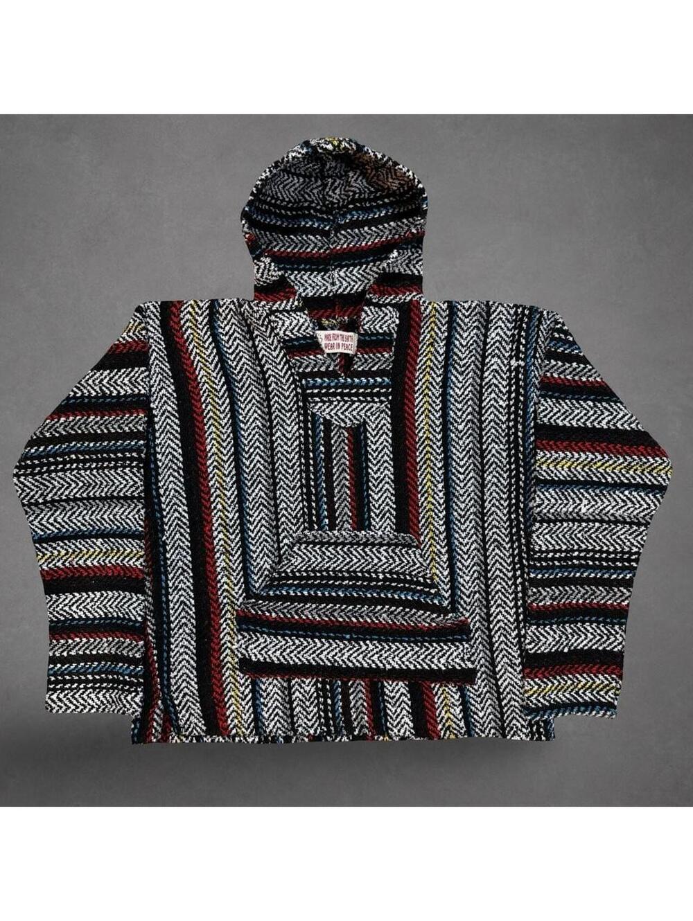Vintage Baja hoodie drug rug pullover